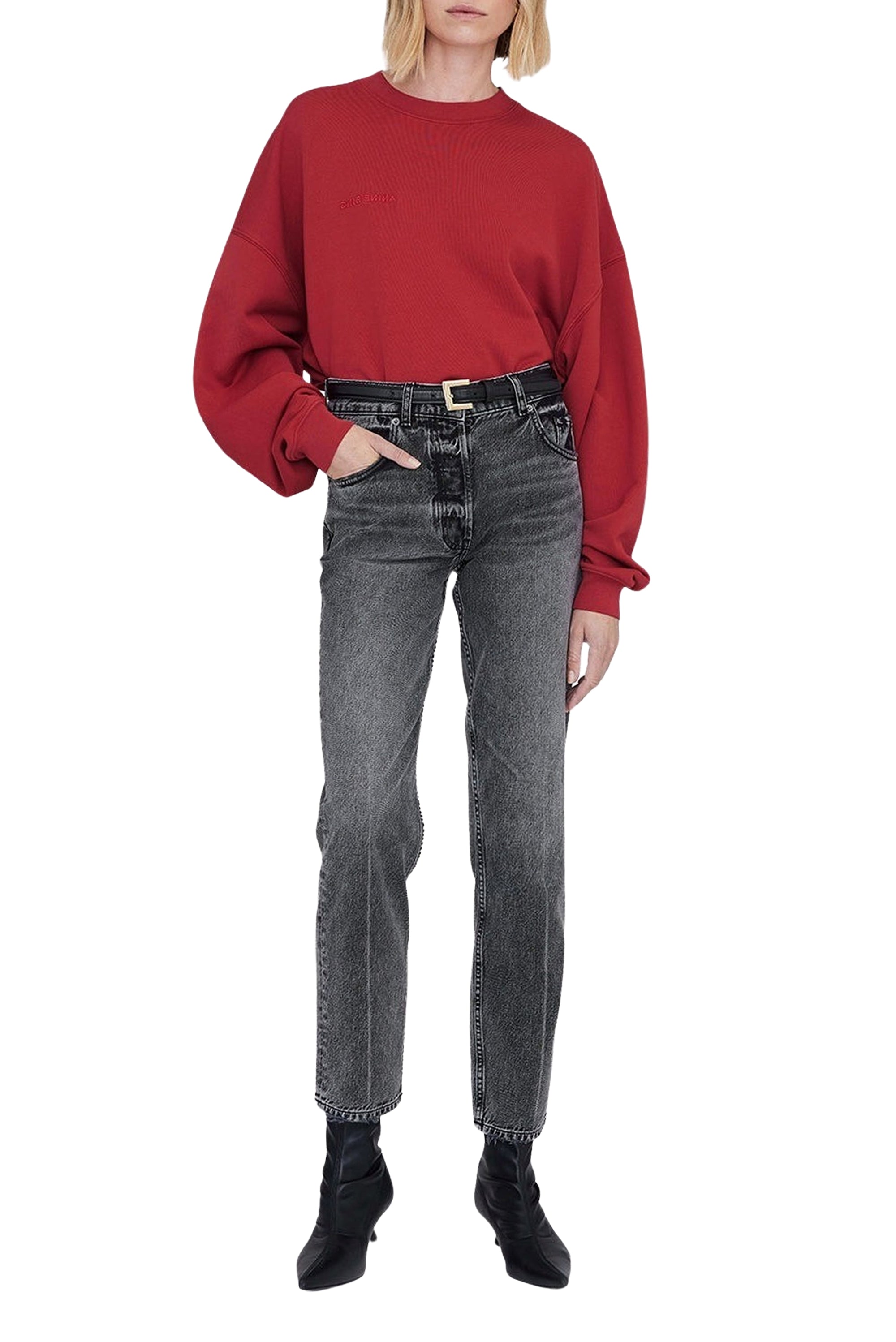 MILES SWEATSHIRT - WASHED RED