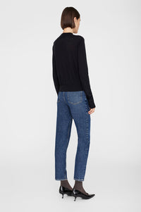 MONIQUE LONG SLEEVE SWEATER - BLACK