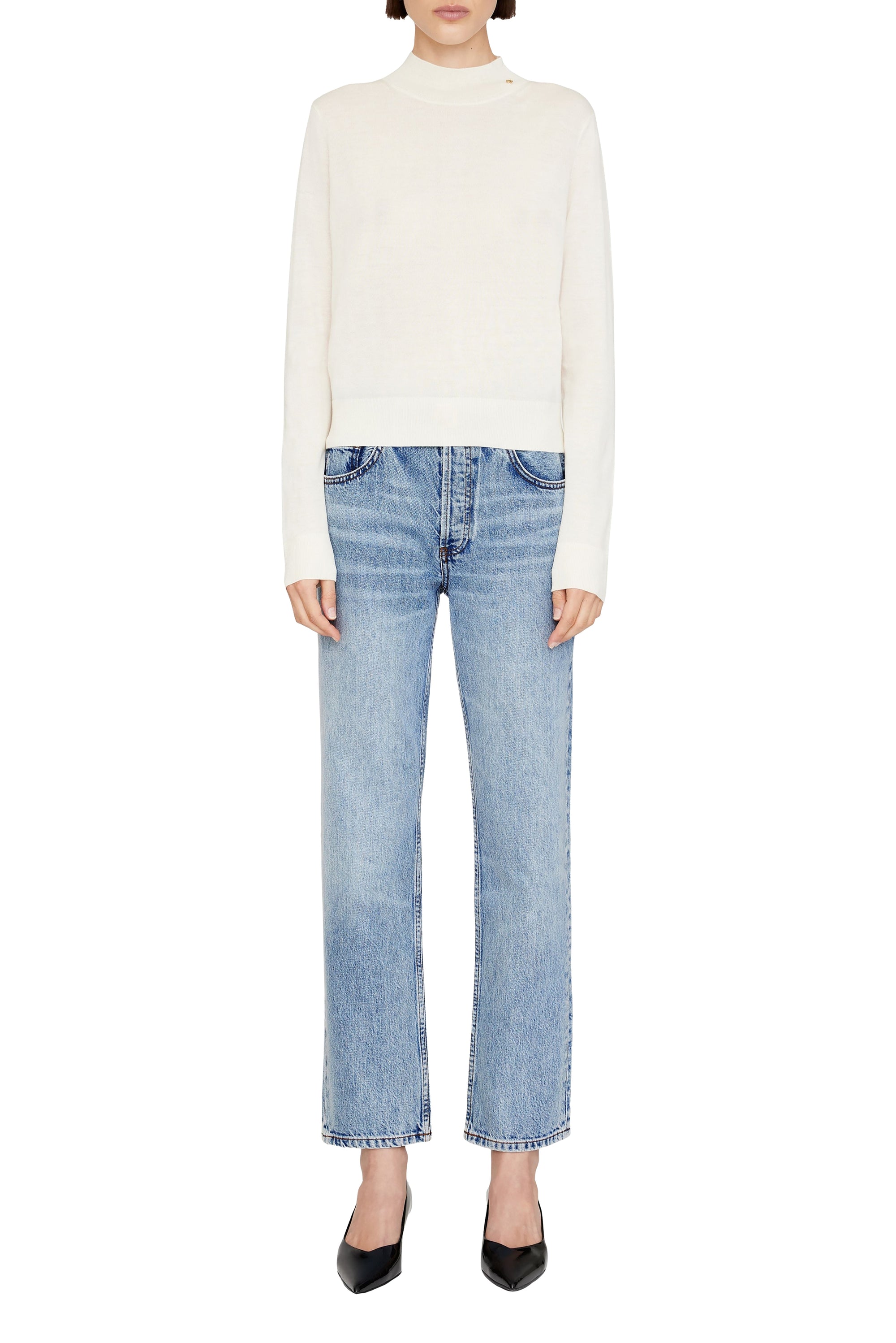 MONIQUE LONG SLEEVE SWEATER - IVORY