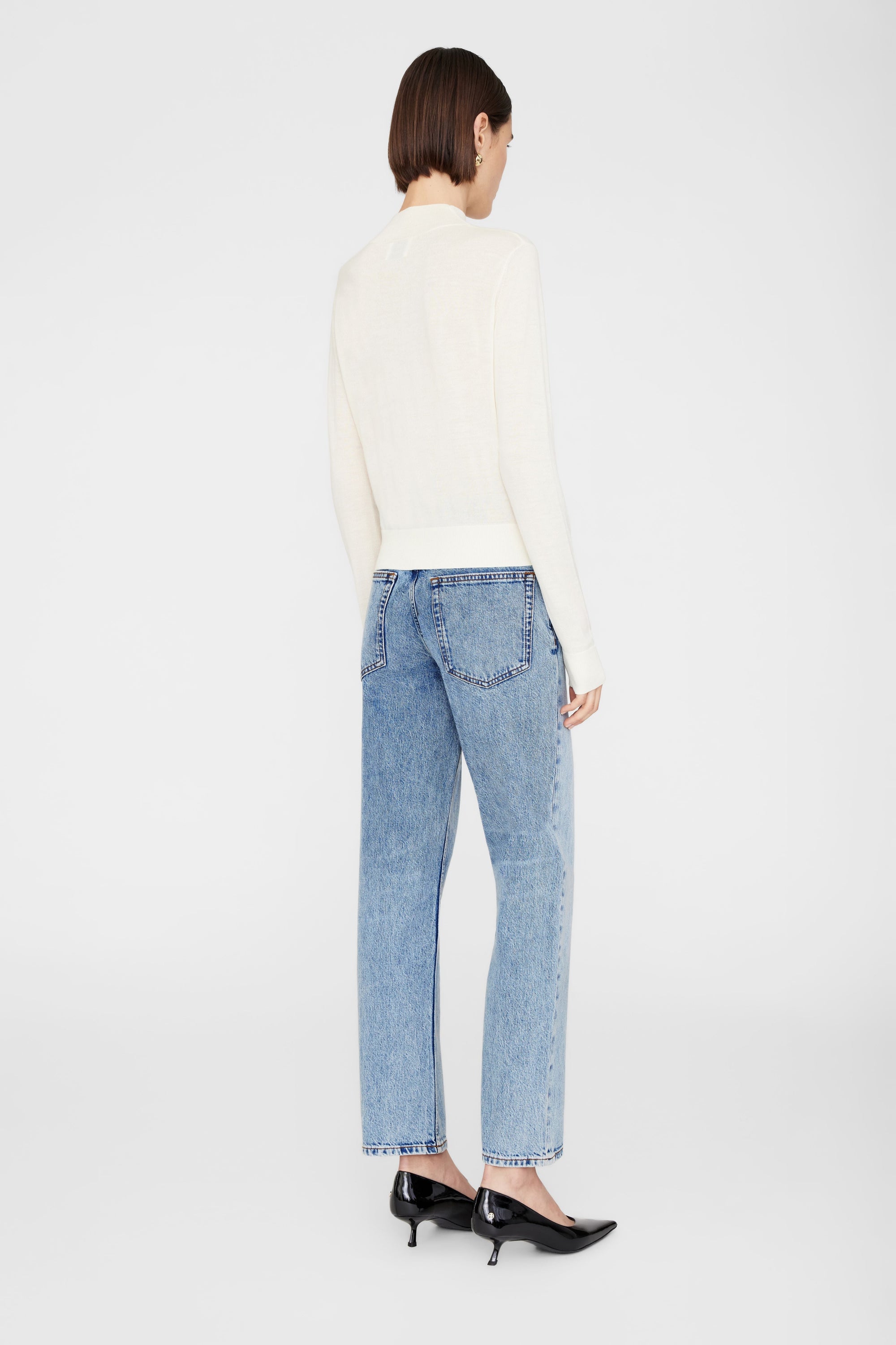 MONIQUE LONG SLEEVE SWEATER - IVORY