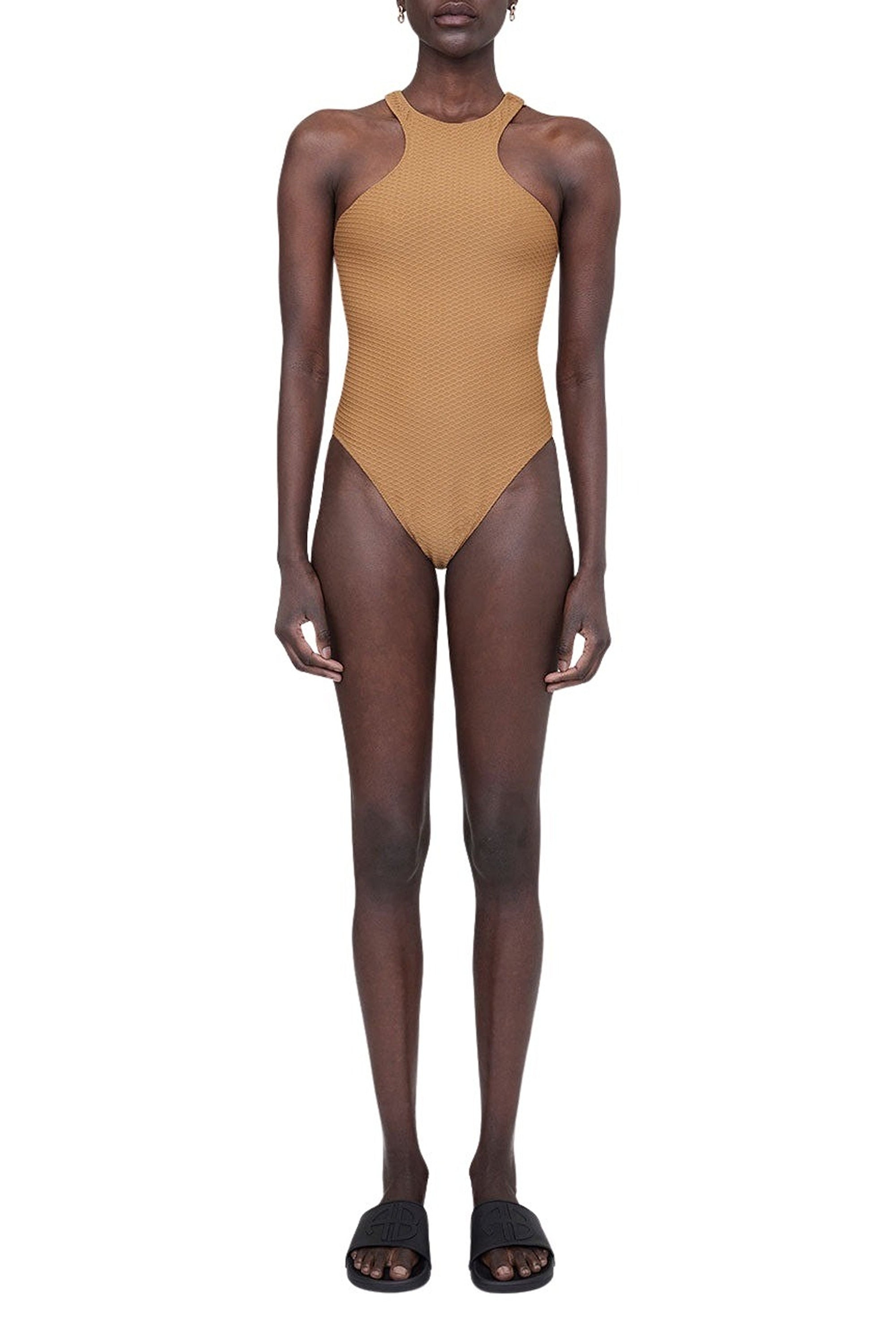 47qty NEW / MORGAN ONE PIECE - CAMEL