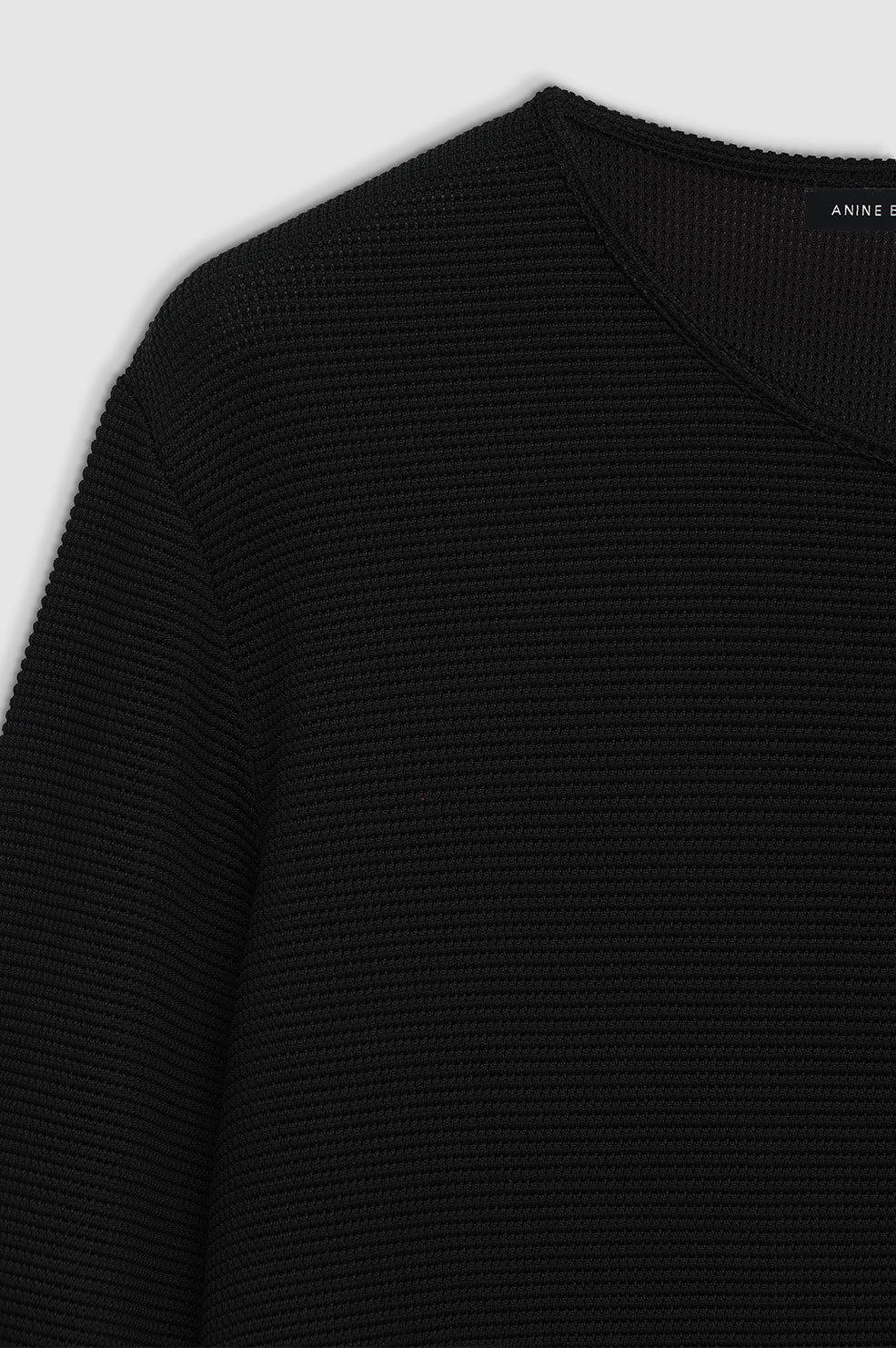 MOSS DRESS - BLACK WAFFLE