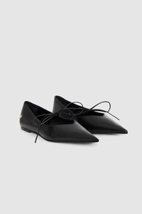 Ballerines Nikki en cuir - Black