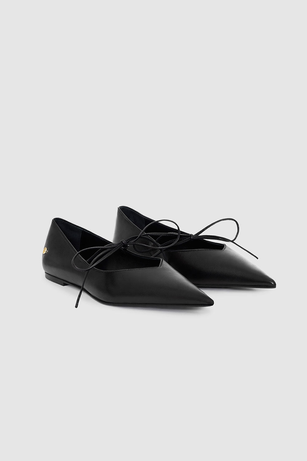 Ballerines Nikki en cuir - Black