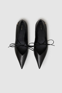 Ballerines Nikki en cuir - Black