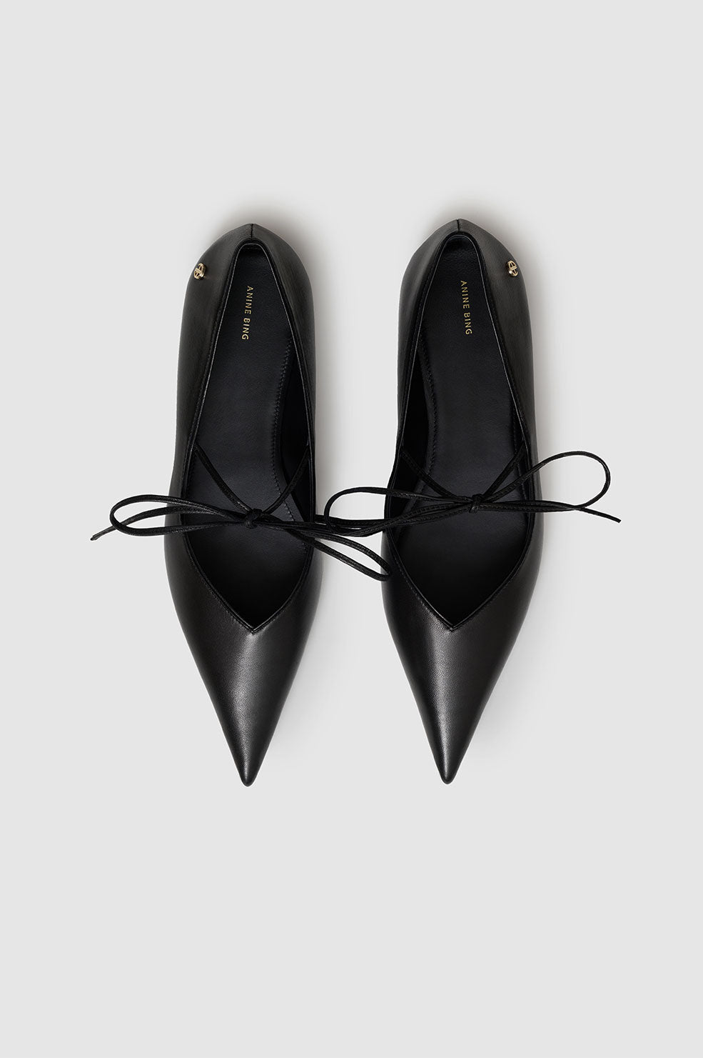 Ballerines Nikki en cuir - Black