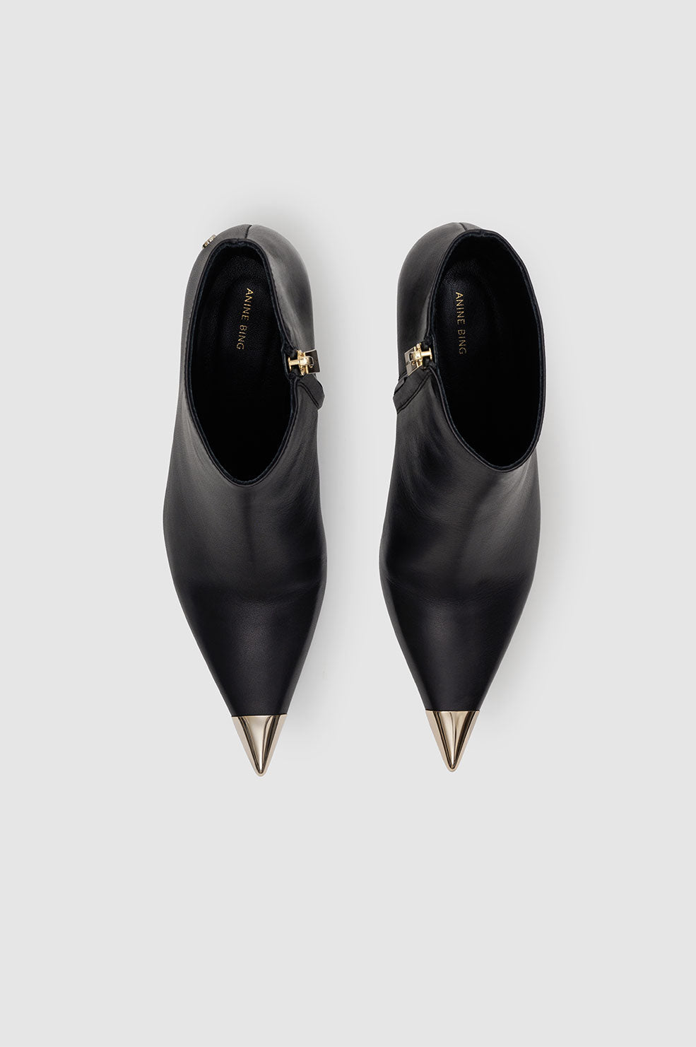 NINA BOOTS WITH METAL TOE CAP - BLACK