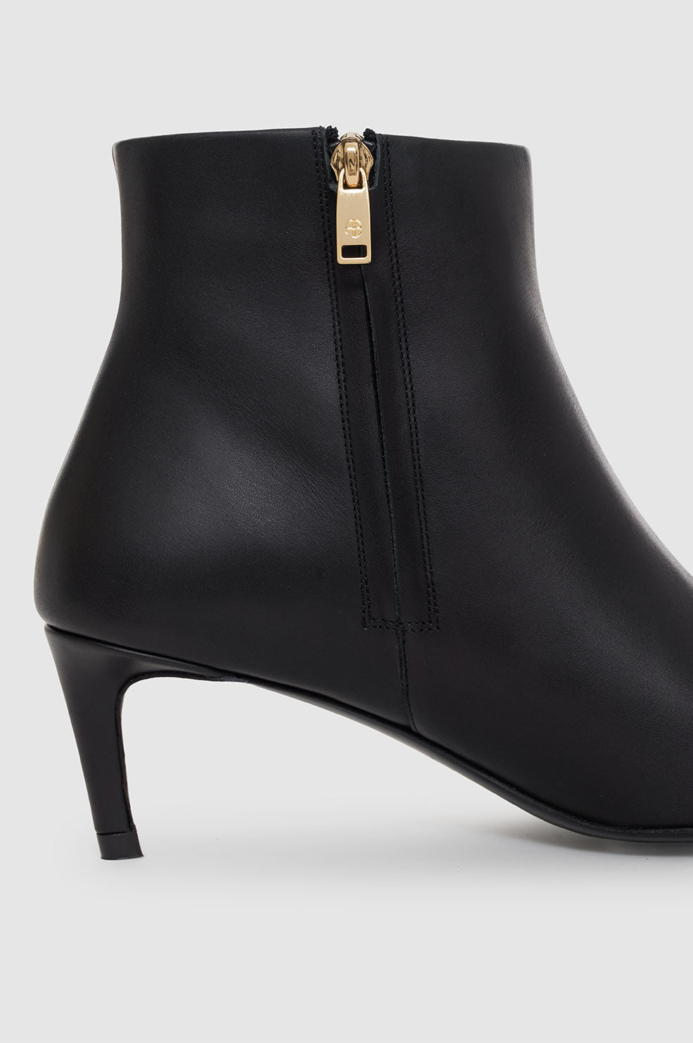 NINA BOOTS WITH METAL TOE CAP - BLACK