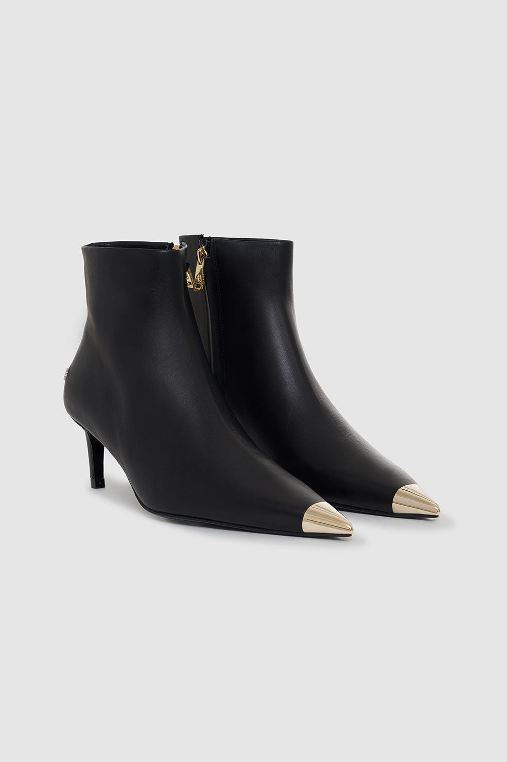 NINA BOOTS WITH METAL TOE CAP - BLACK