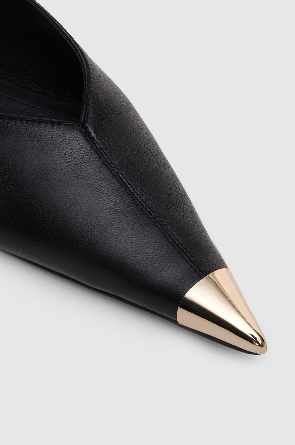 58qty RELIQUAT 120€ / NINA FLATS WITH METAL TOE CAP - BLACK