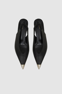 3qty NEW / NINA HEELS WITH METAL TOE CAP - BLACK