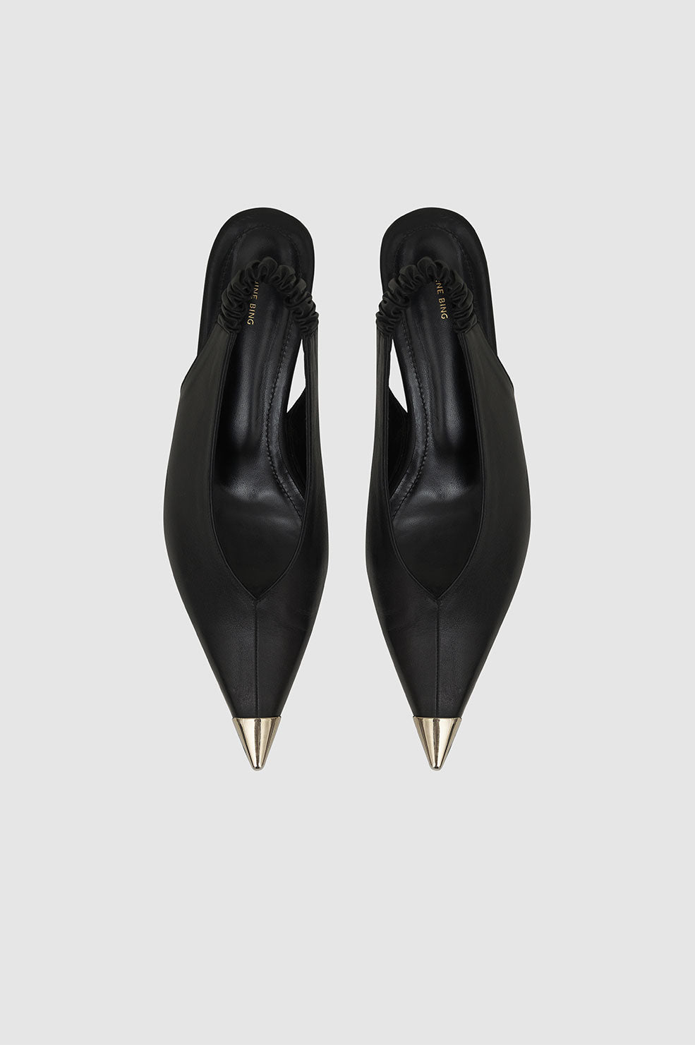 3qty NEW / NINA HEELS WITH METAL TOE CAP - BLACK