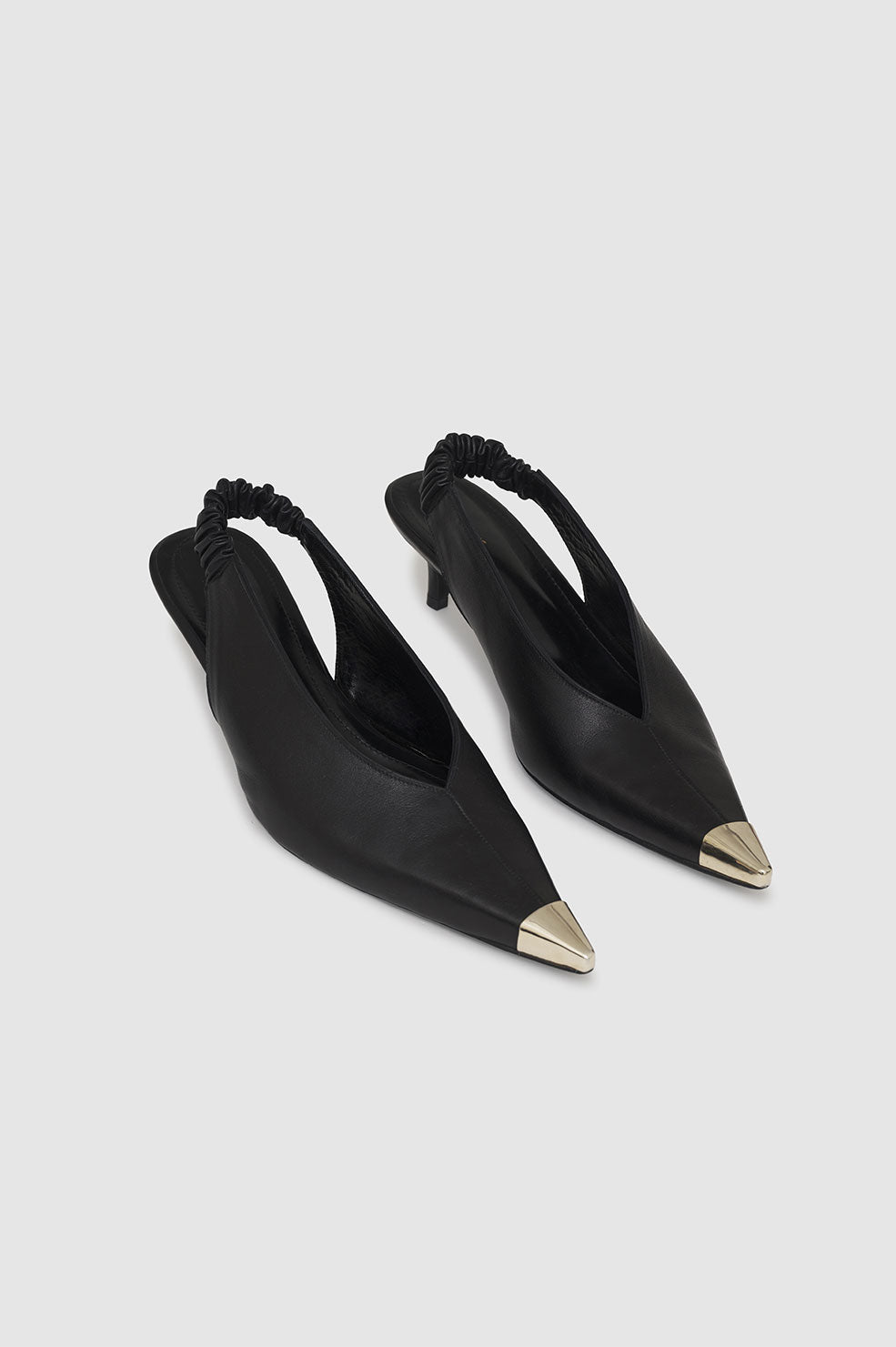 3qty NEW / NINA HEELS WITH METAL TOE CAP - BLACK