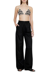 OMAR BRA - BLACK AND CREAM HOUNDSTOOTH
