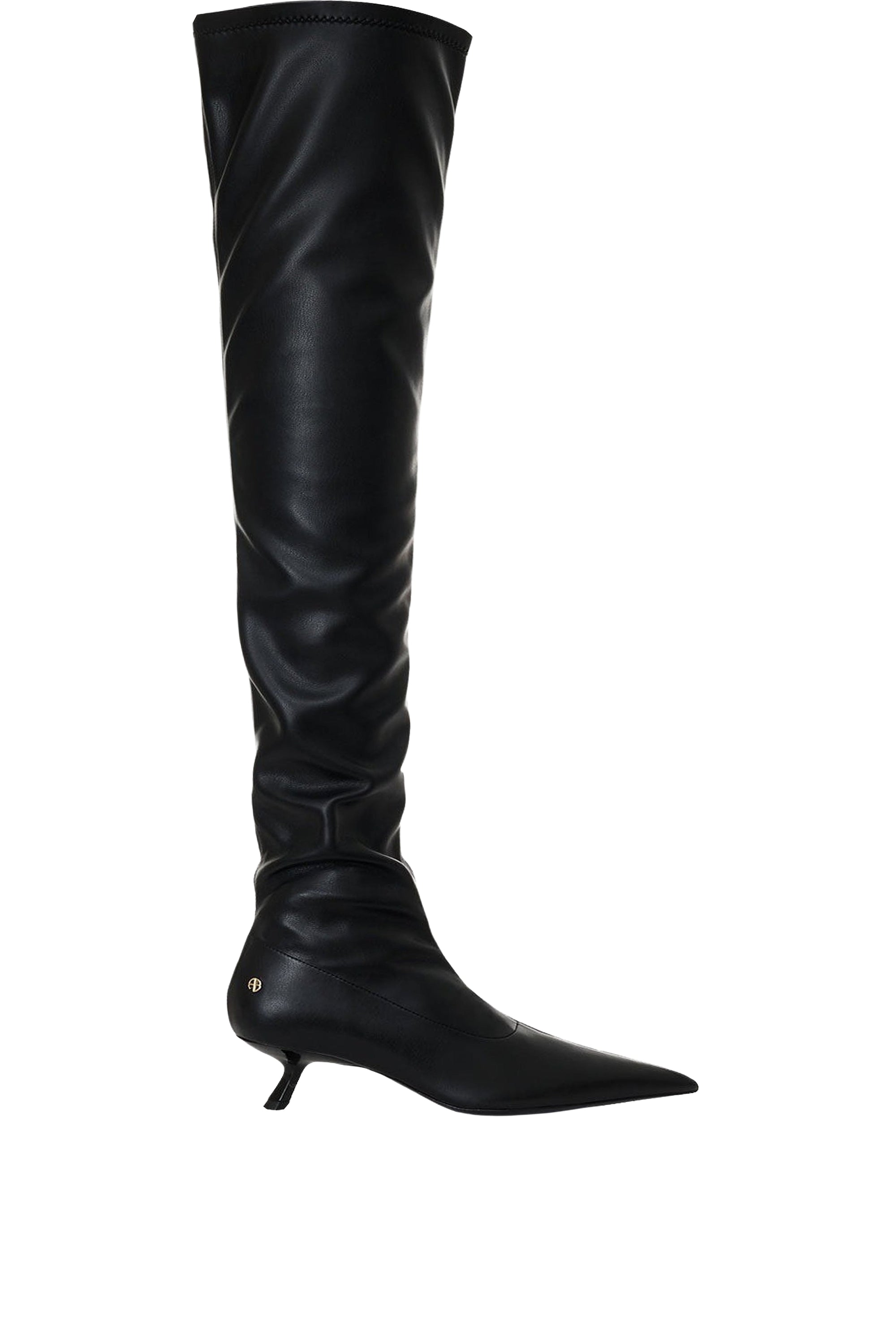 Cuissardes à talons Hilda en similicuir - Black