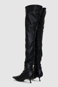 22qty NEW / OVER THE KNEE HILDA BOOTS - BLACK