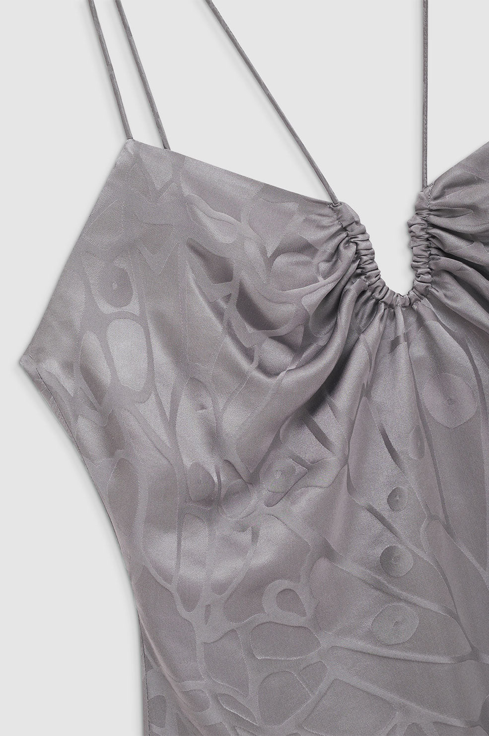 PAPILLON DRESS - ASH VIOLET BUTTERFLY JACQUARD