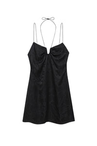 Robe mini Papillon en soie - Black