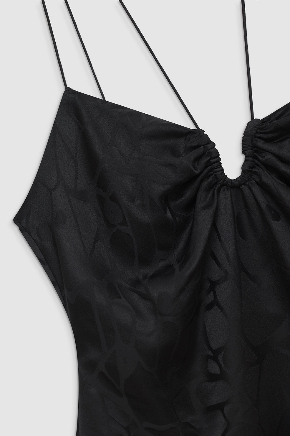 Robe mini Papillon en soie - Black