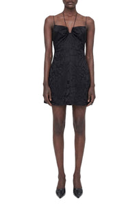Robe mini Papillon en soie - Black