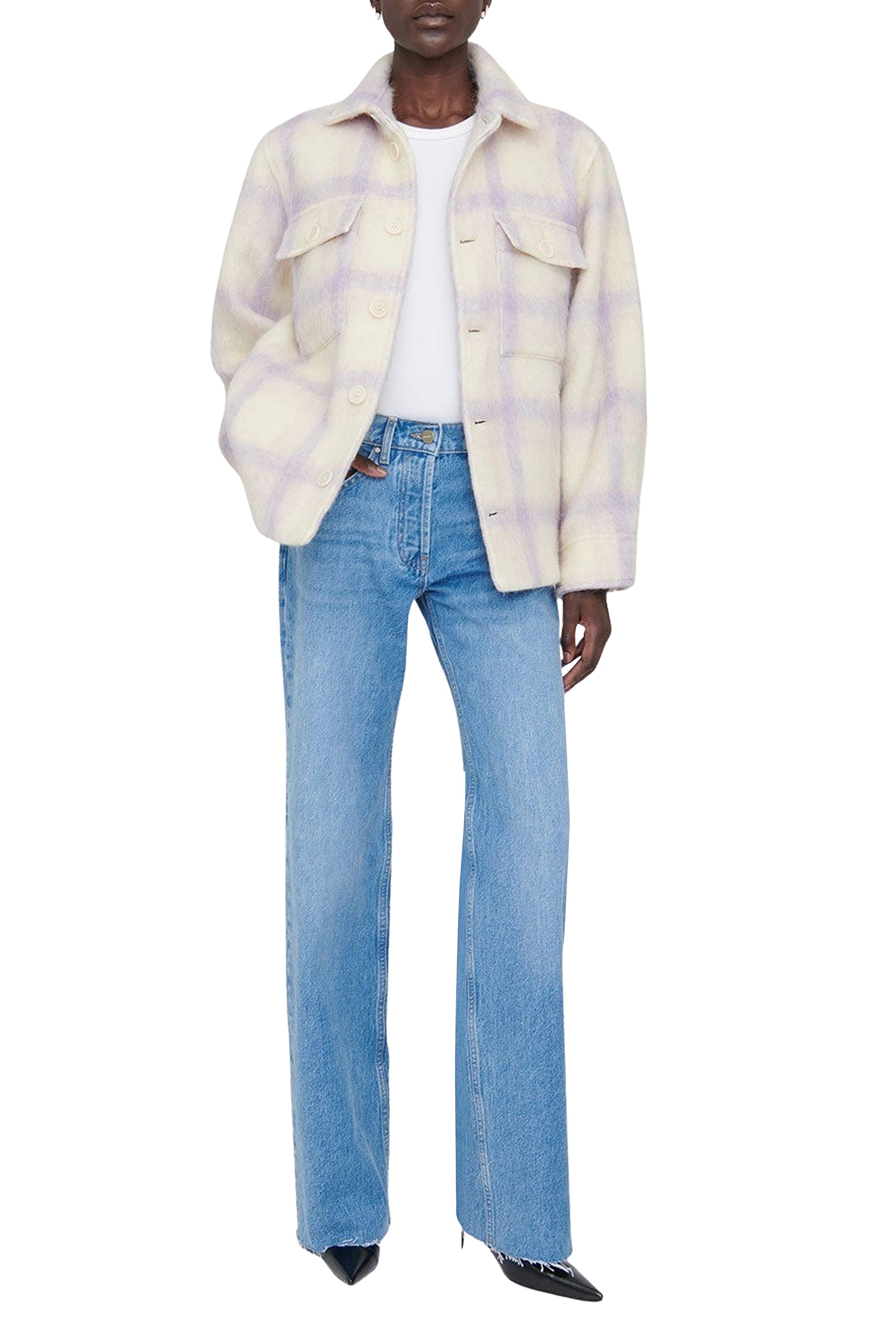 Veste Phoebe à carreaux en laine mélangée - Multicolore
