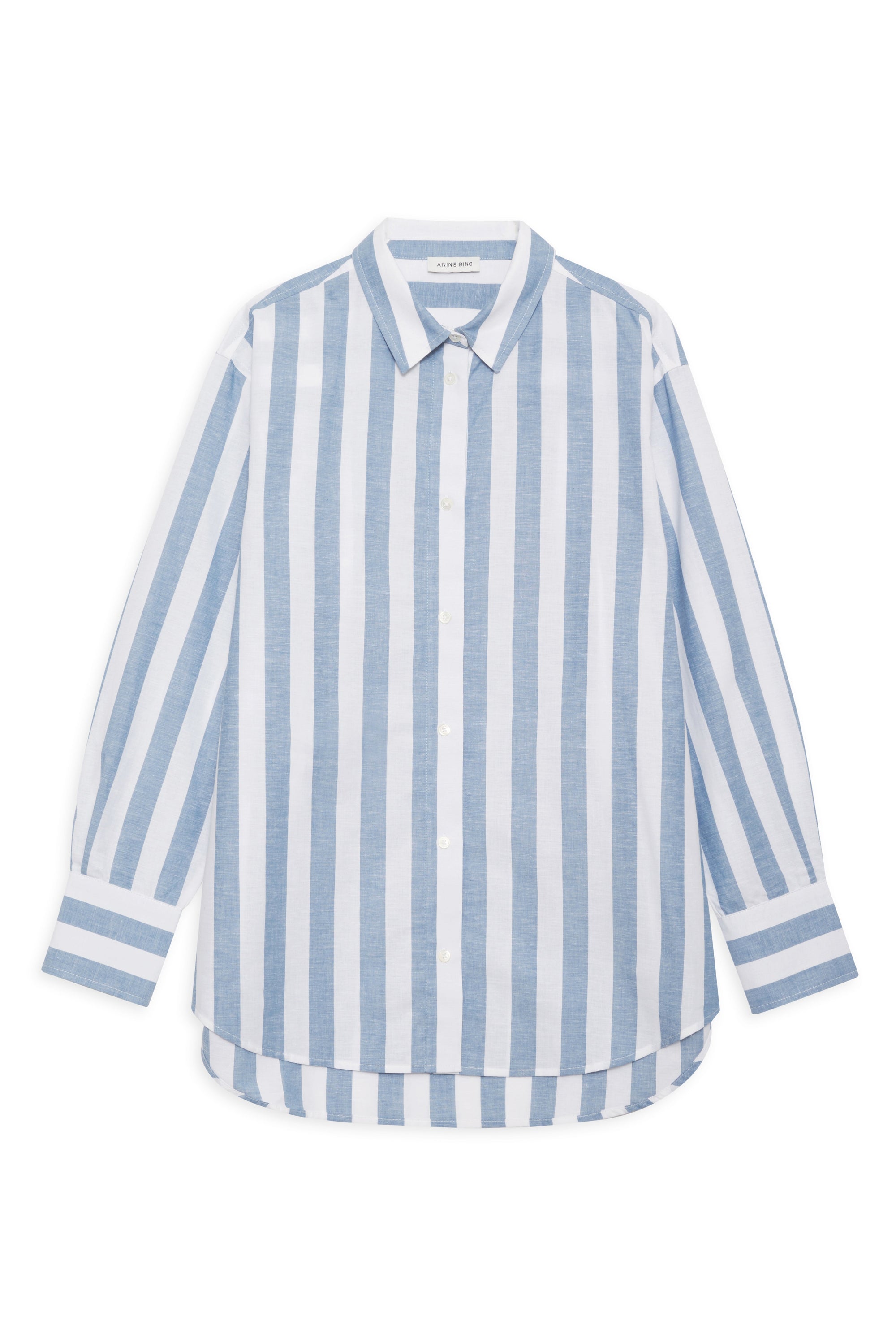 PLAZA SHIRT - WHITE AND BLUE STRIPE