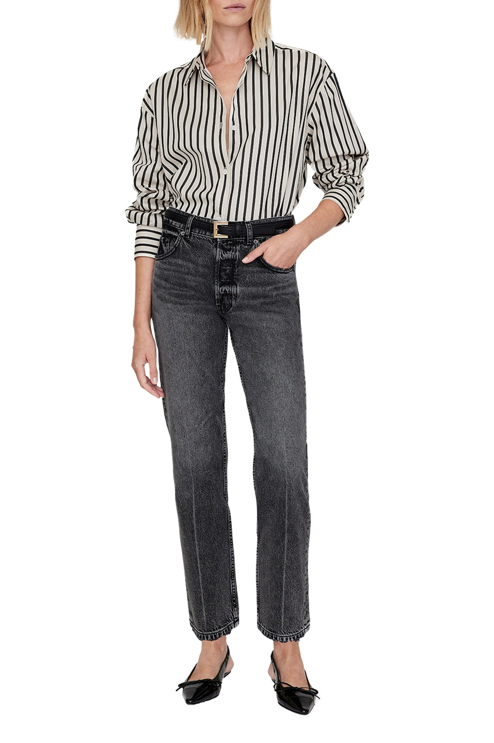 Chemise Plaza - Black & Nude