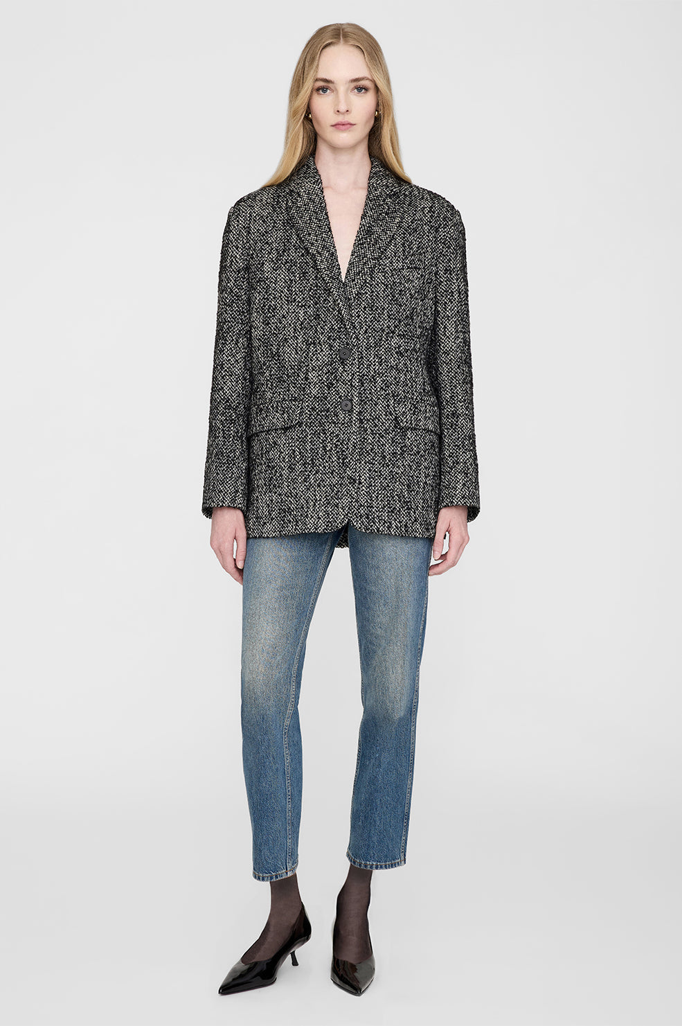 QUINN BLAZER - SALT AND PEPPER