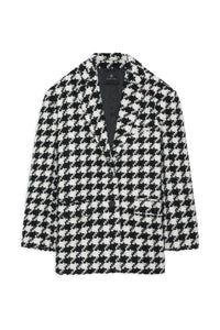 QUINN BLAZER - BLACK AND WHITE HOUNDSTOOTH