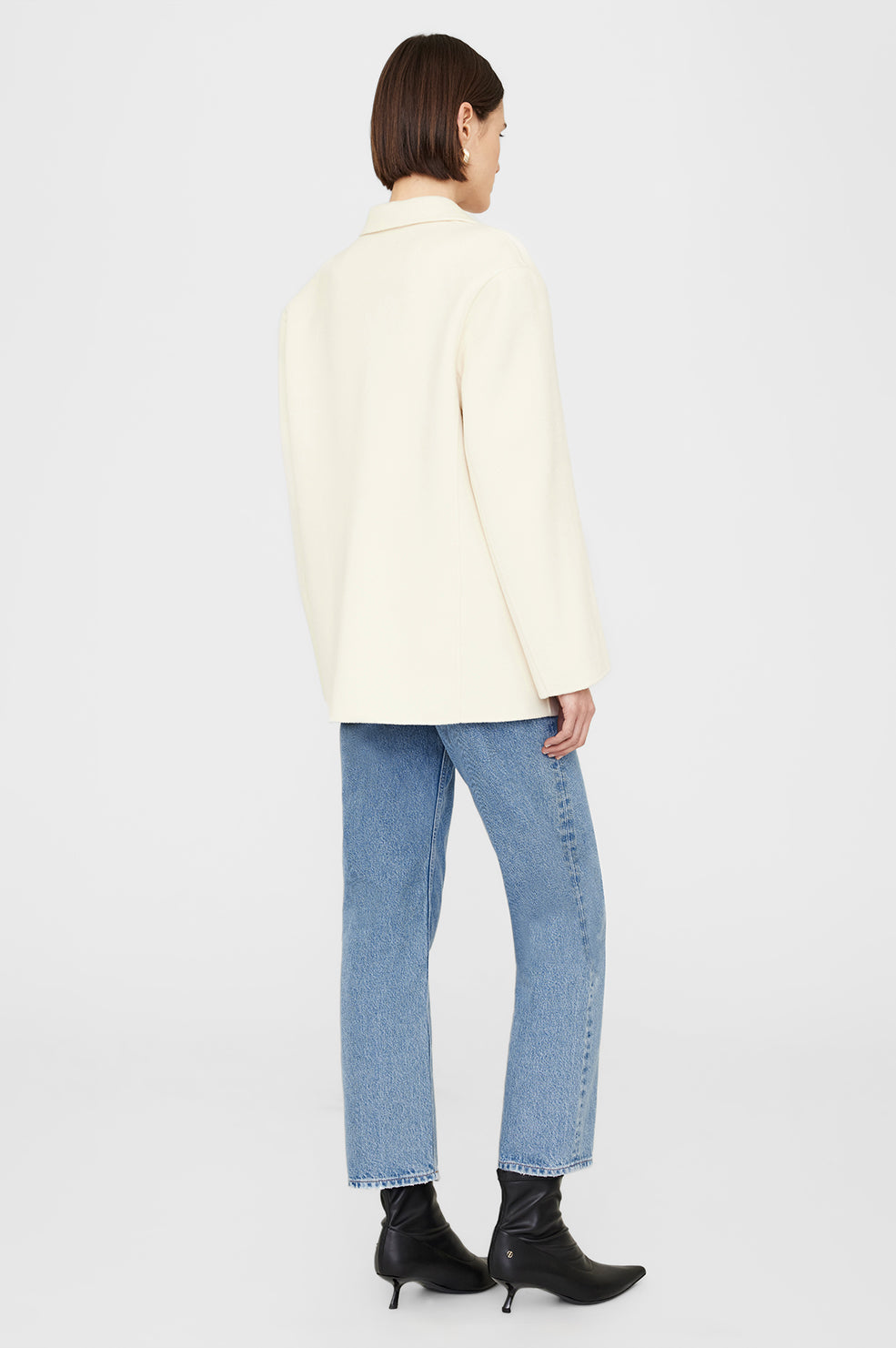 1qty NEW / QUINN BLAZER - WHITE CASHMERE BLEND