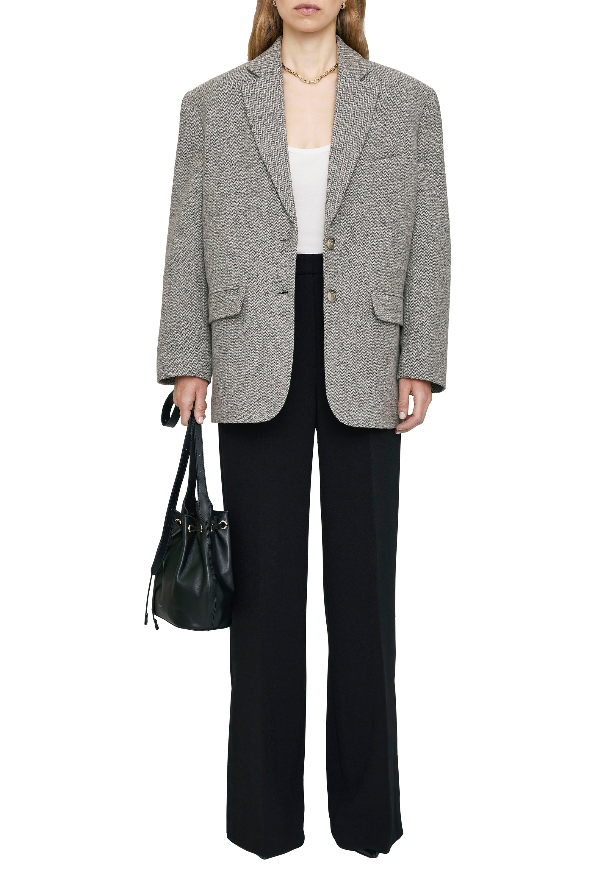 1qty RELIQUAT 195€ / QUINN BLAZER - TAN HERRINGBONE