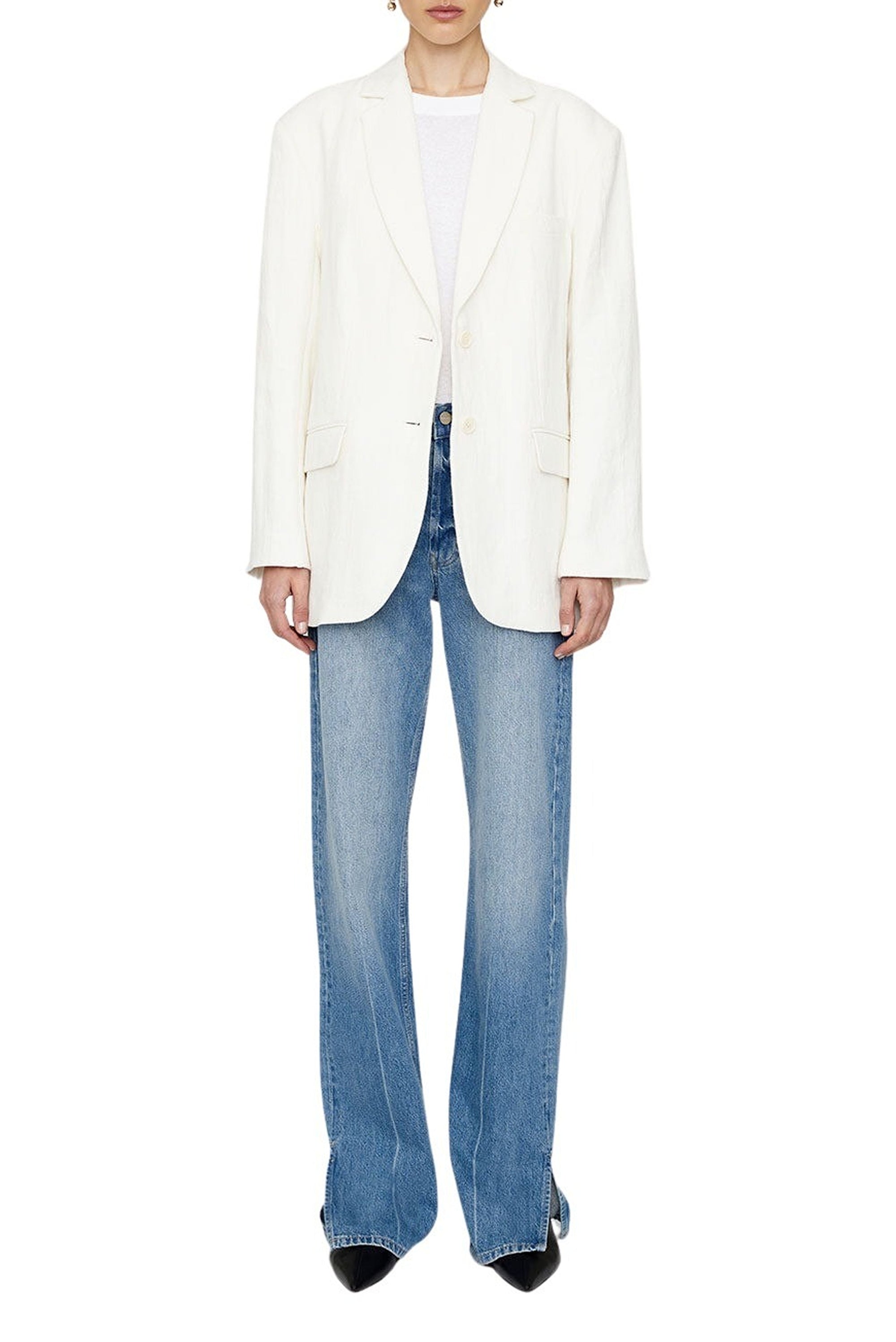 2qty NEW / QUINN BLAZER - EGGSHELL