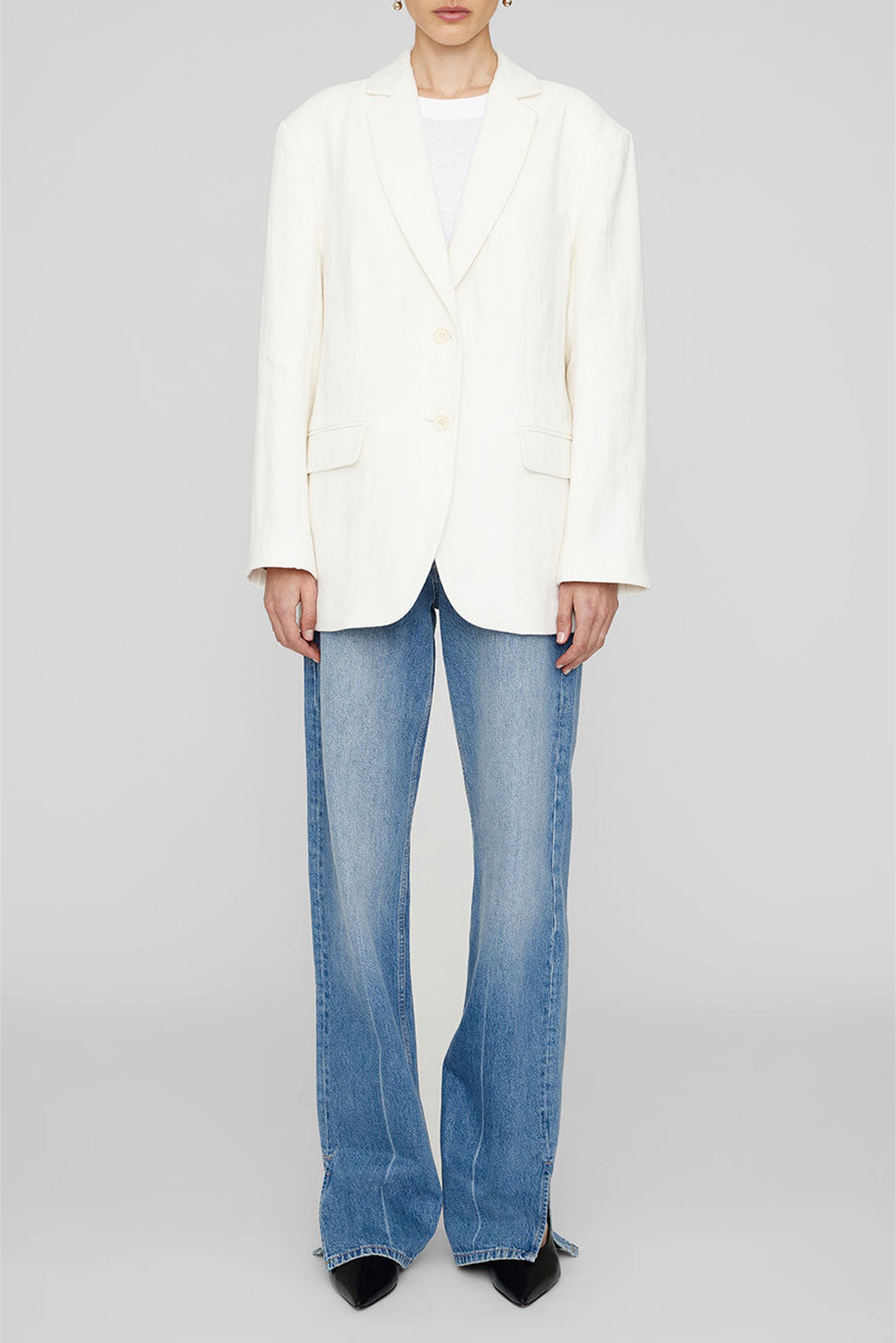 2qty NEW / QUINN BLAZER - EGGSHELL