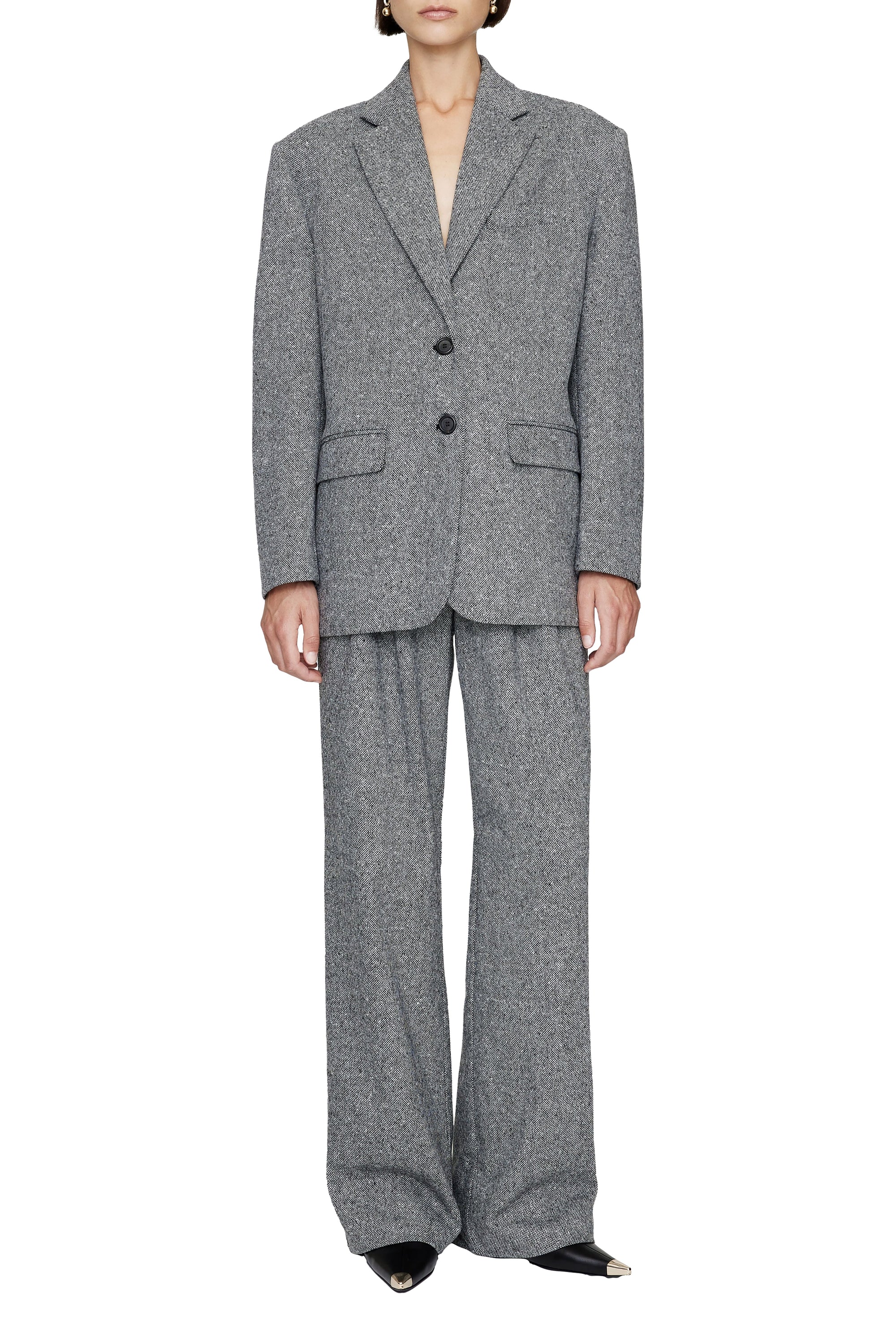 15qty RELIQUAT 195€ / QUINN BLAZER - BLACK AND WHITE