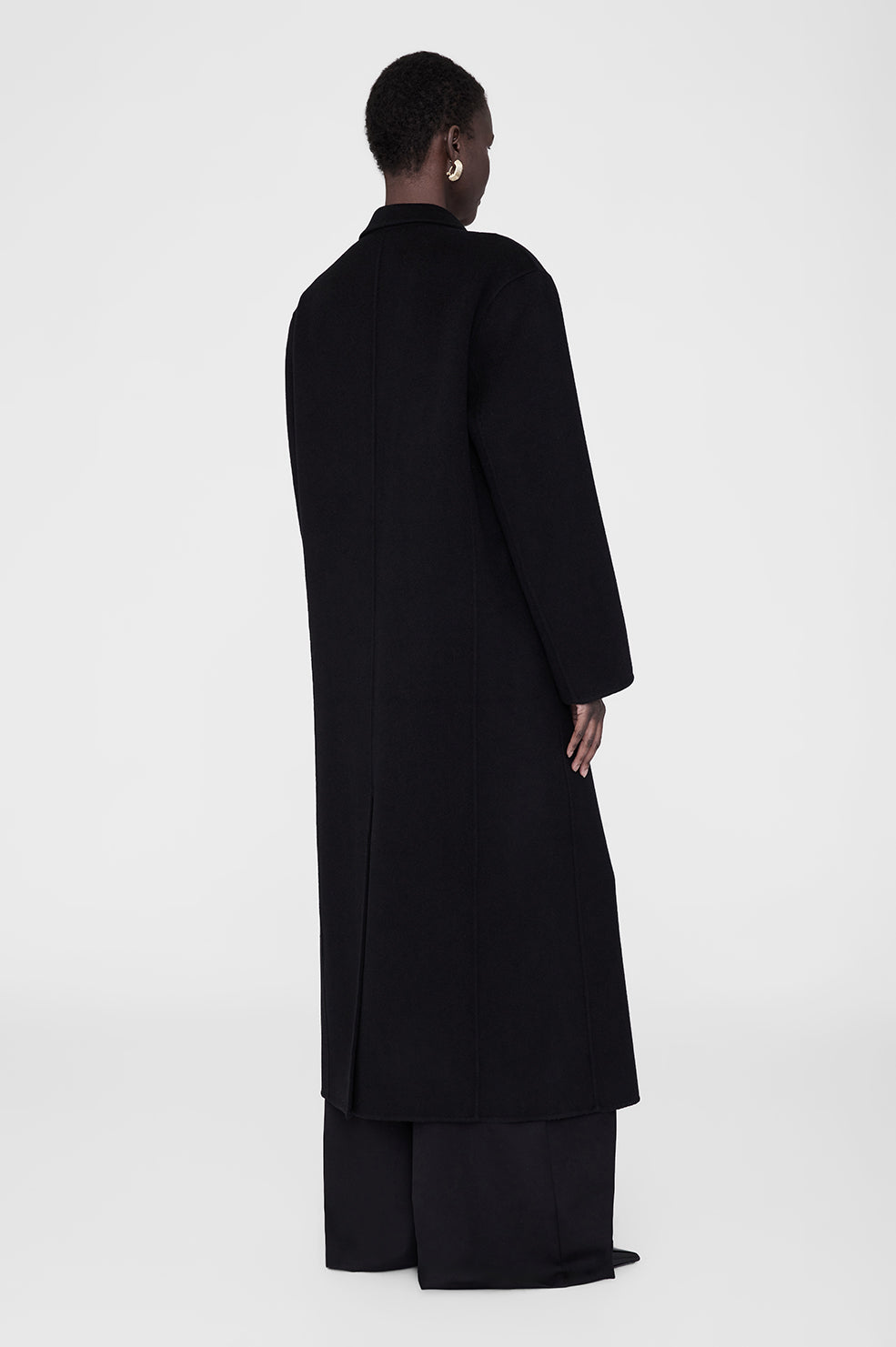 QUINN COAT - BLACK CASHMERE BLEND