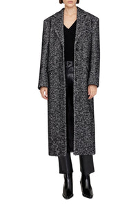 13qty NEW / QUINN COAT - BLACK AND WHITE TWEED