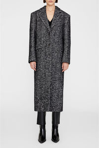 13qty NEW / QUINN COAT - BLACK AND WHITE TWEED