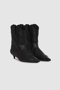 Bottes à talons Rae 40 en cuir - Black