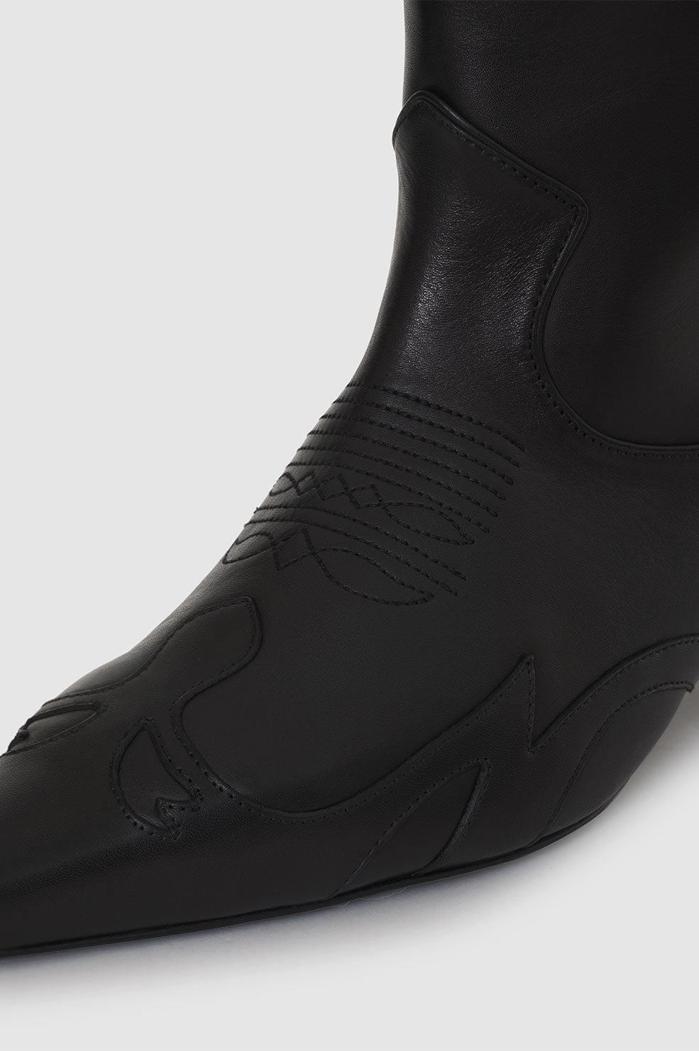 Bottes à talons Rae 40 en cuir - Black