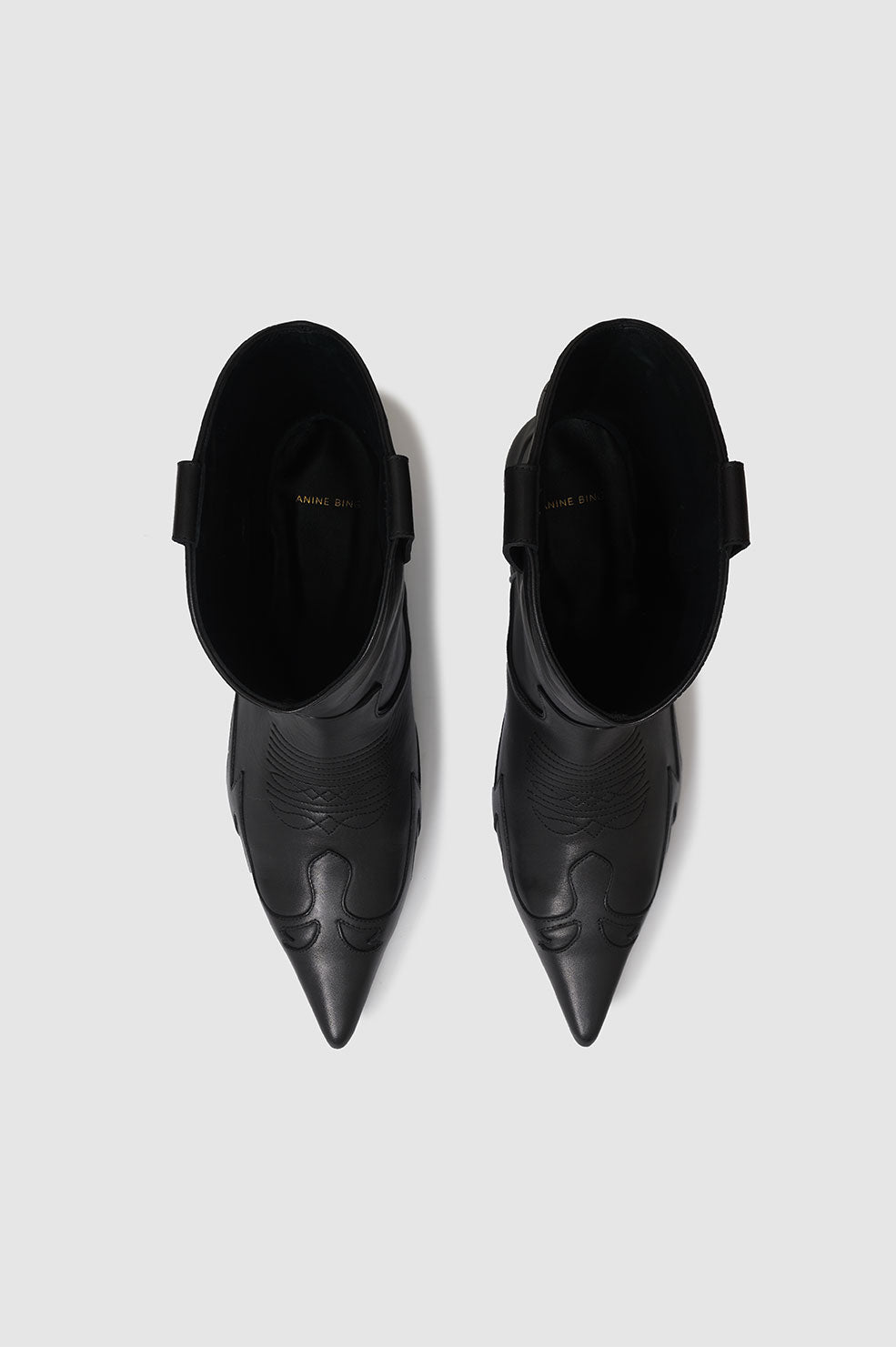 Bottes à talons Rae 40 en cuir - Black