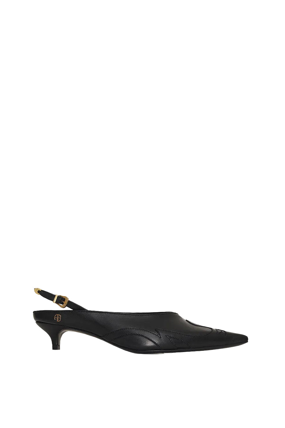Slingback à talons Rae en cuir - Black