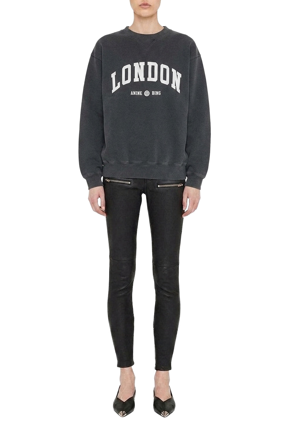 Ramona London University sweatshirt - Washed Black