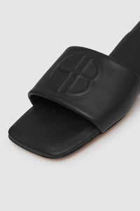 RIA SLIDES - BLACK MONOGRAM