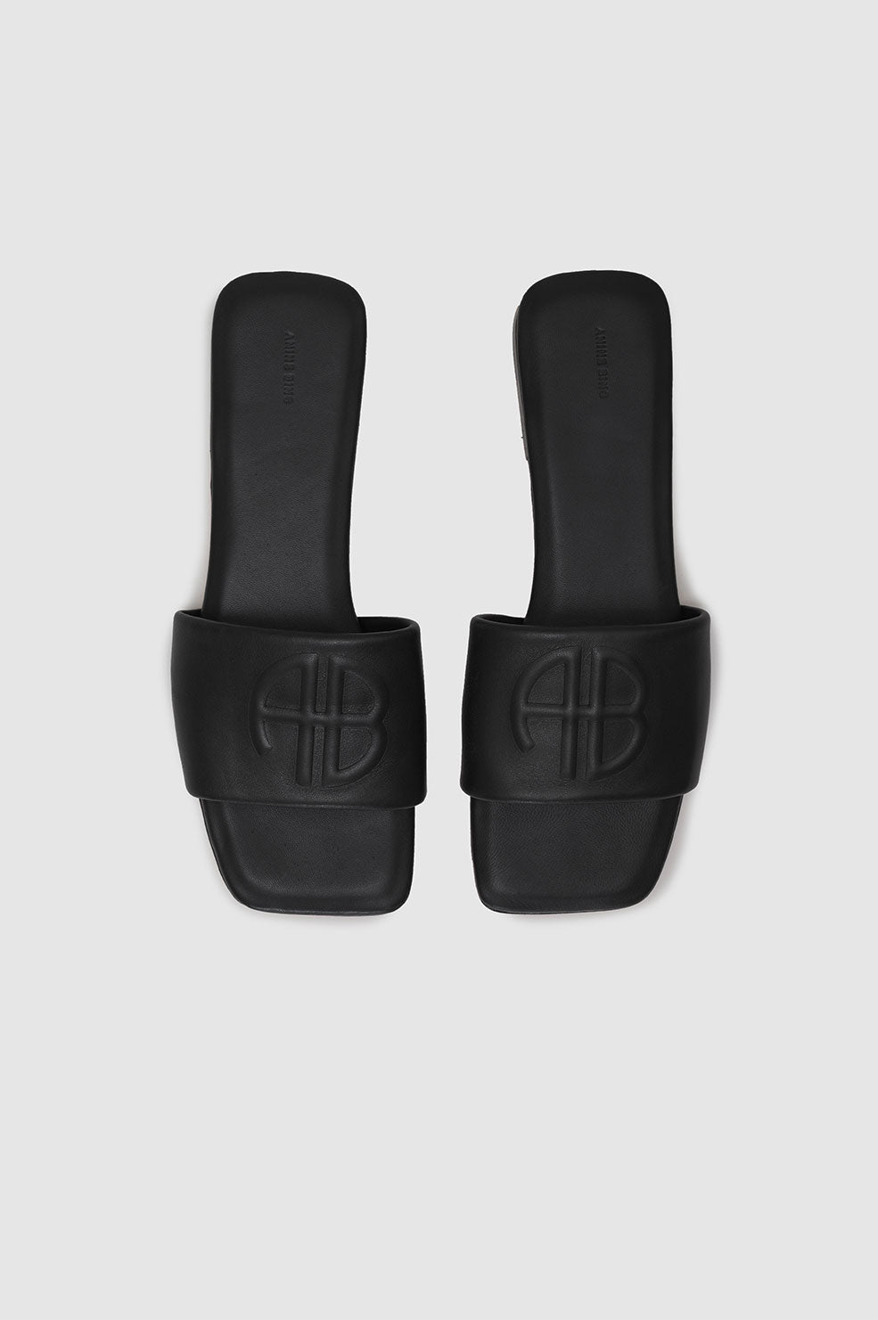 RIA SLIDES - BLACK MONOGRAM