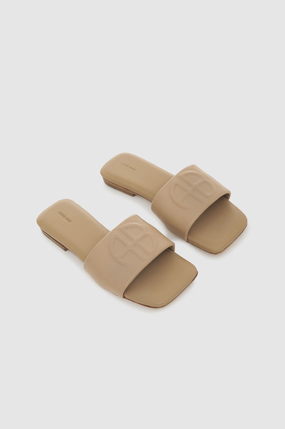8qty NEW / RIA SLIDES - BUTTERSCOTCH MONOGRAM