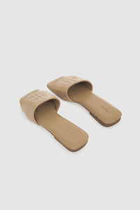 8qty NEW / RIA SLIDES - BUTTERSCOTCH MONOGRAM