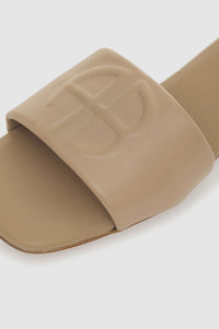 8qty NEW / RIA SLIDES - BUTTERSCOTCH MONOGRAM