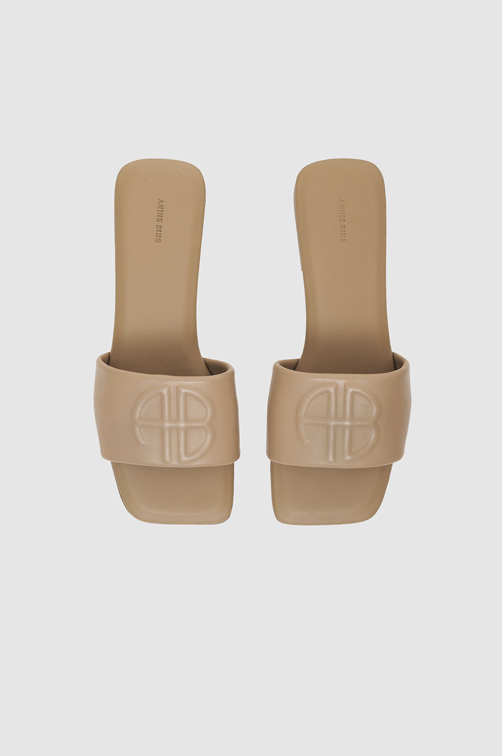8qty NEW / RIA SLIDES - BUTTERSCOTCH MONOGRAM