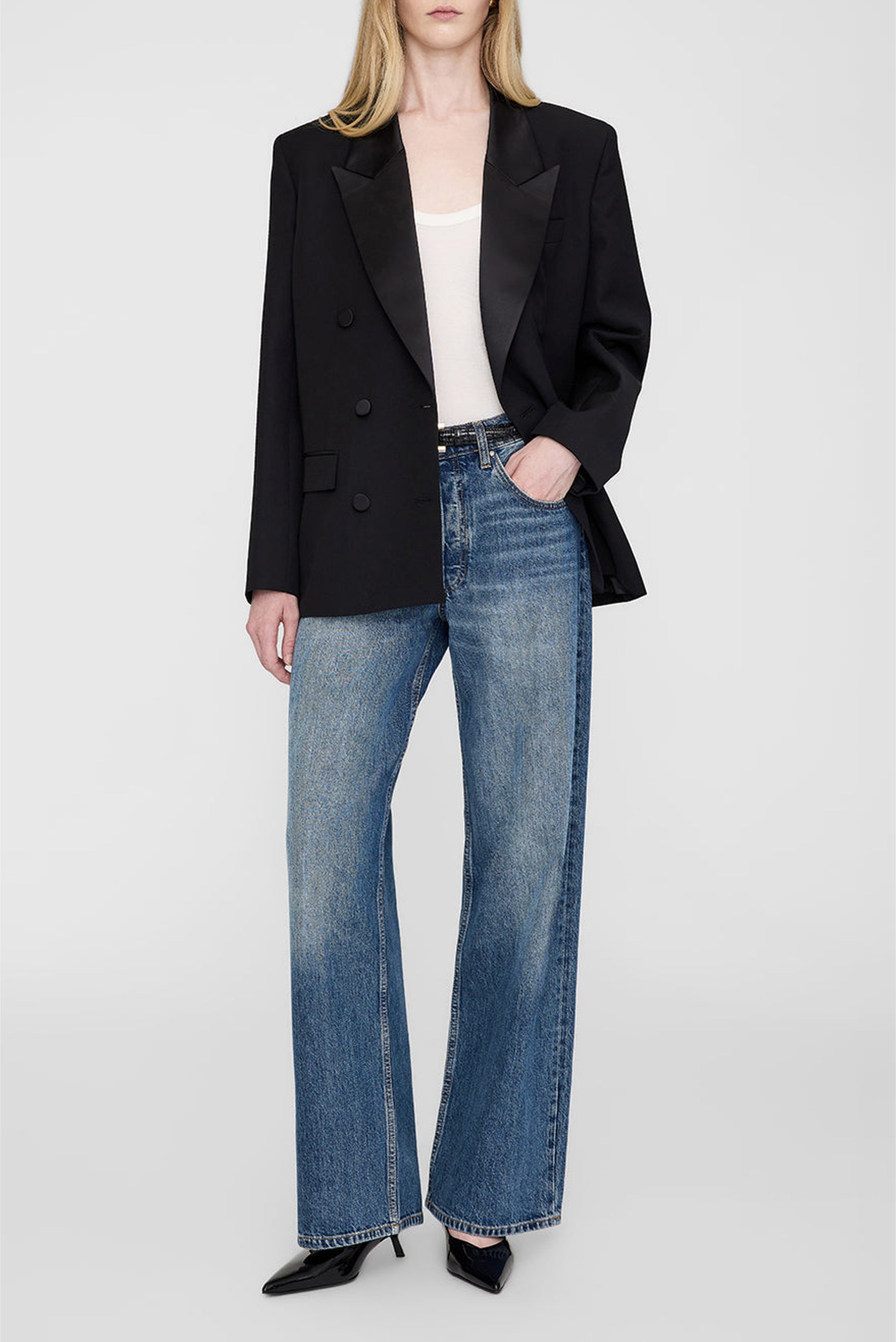 17qty NEW / ROSS BLAZER - BLACK