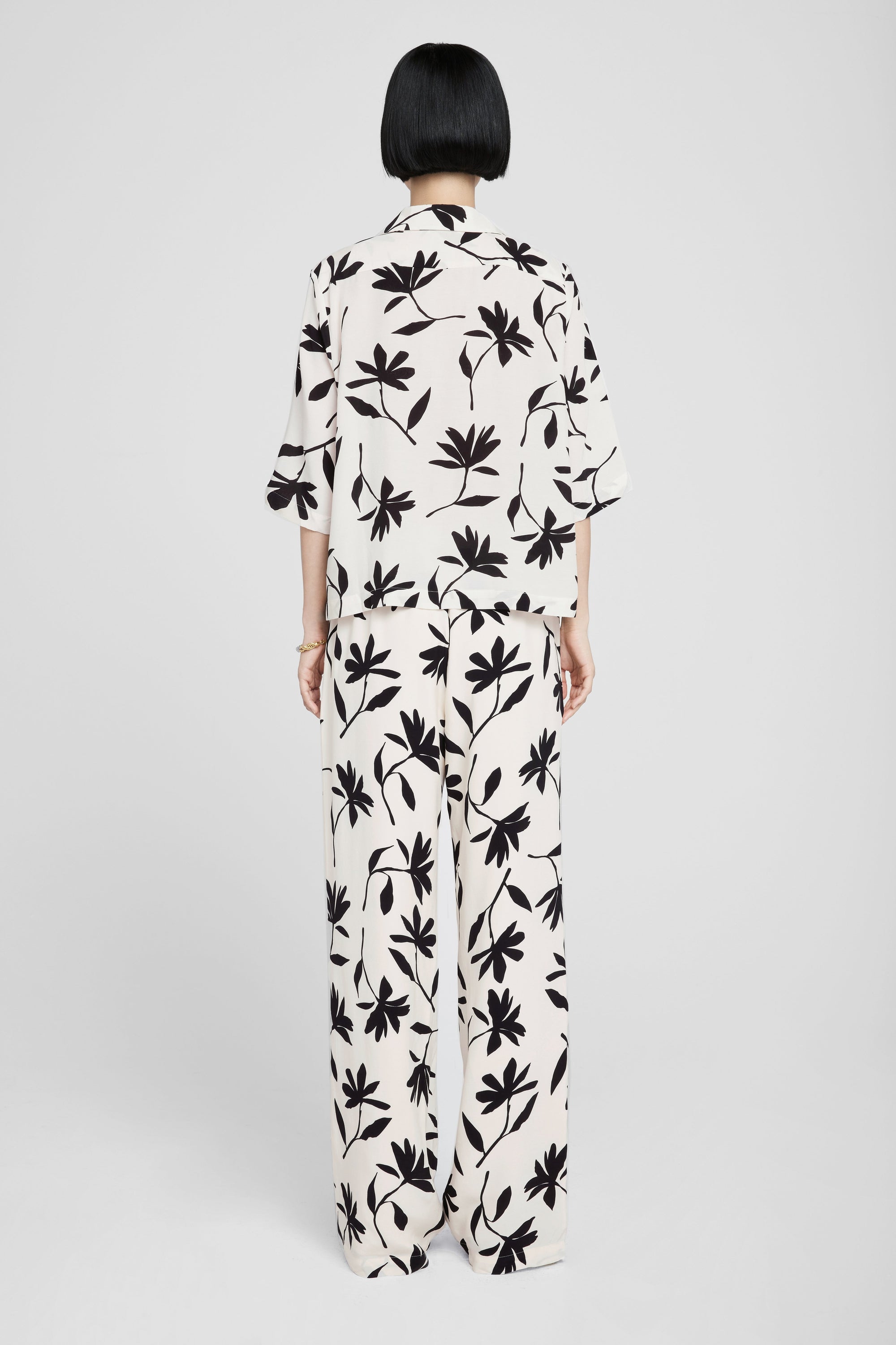 ROW SHIRT - IVORY DAISY PRINT